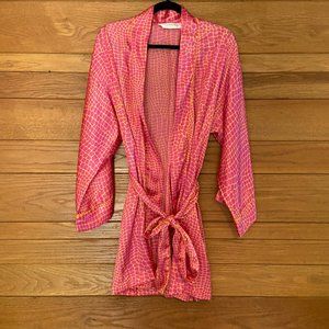 Victoria's Secret Y2K giraffe print hot pink robe